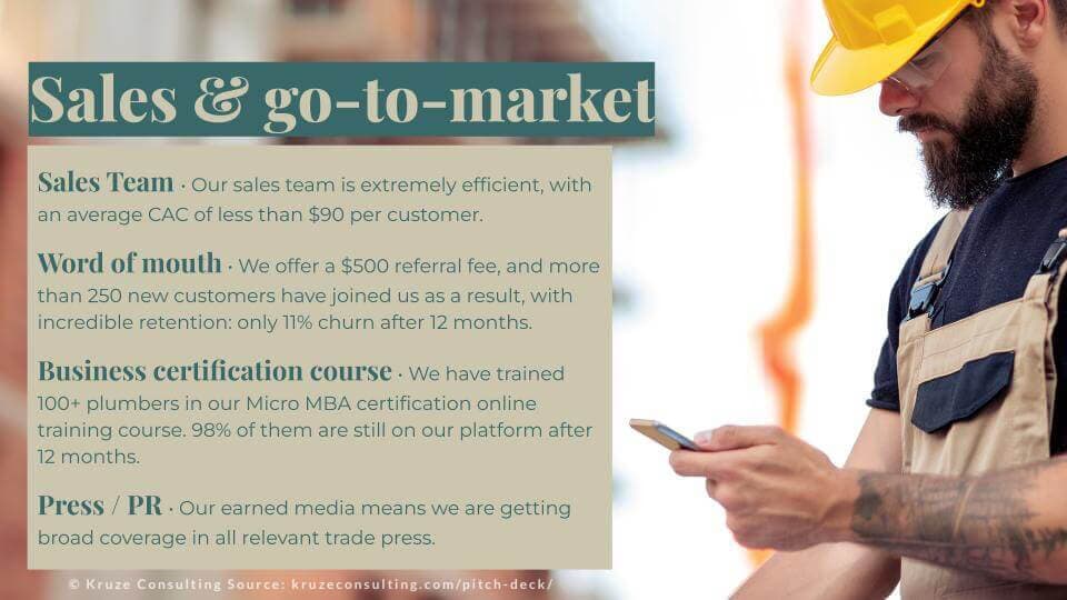 B2B Pitch Deck Sales/Go To Market Slide