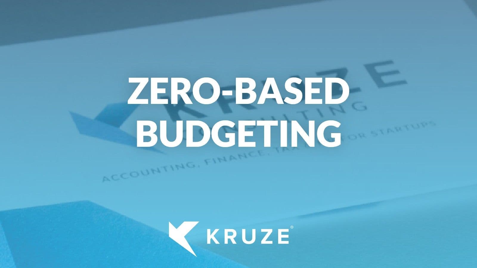 Zero-based budgeting