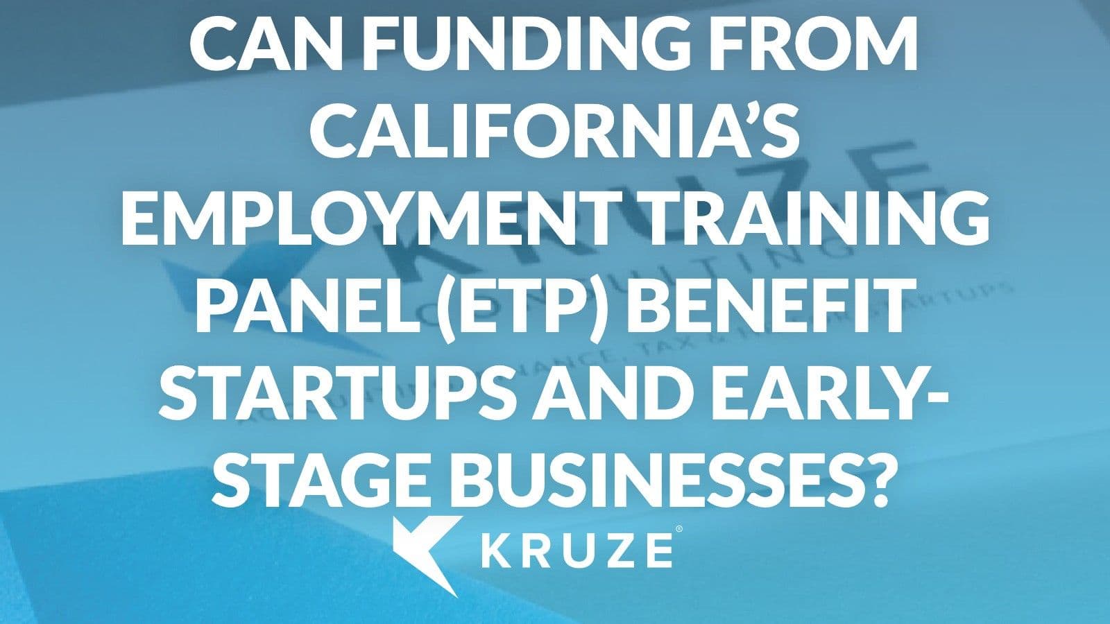California ETP Program: Guidelines and Who It's For