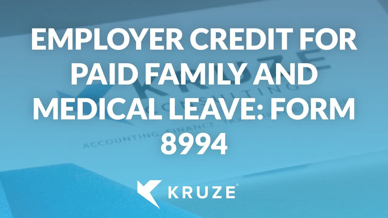 Employer Credit for Paid Family and Medical Leave