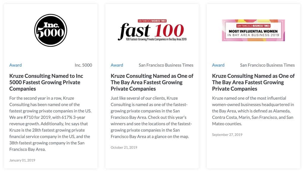 Kruze Recognized as One of the Fastest-Growing Companies