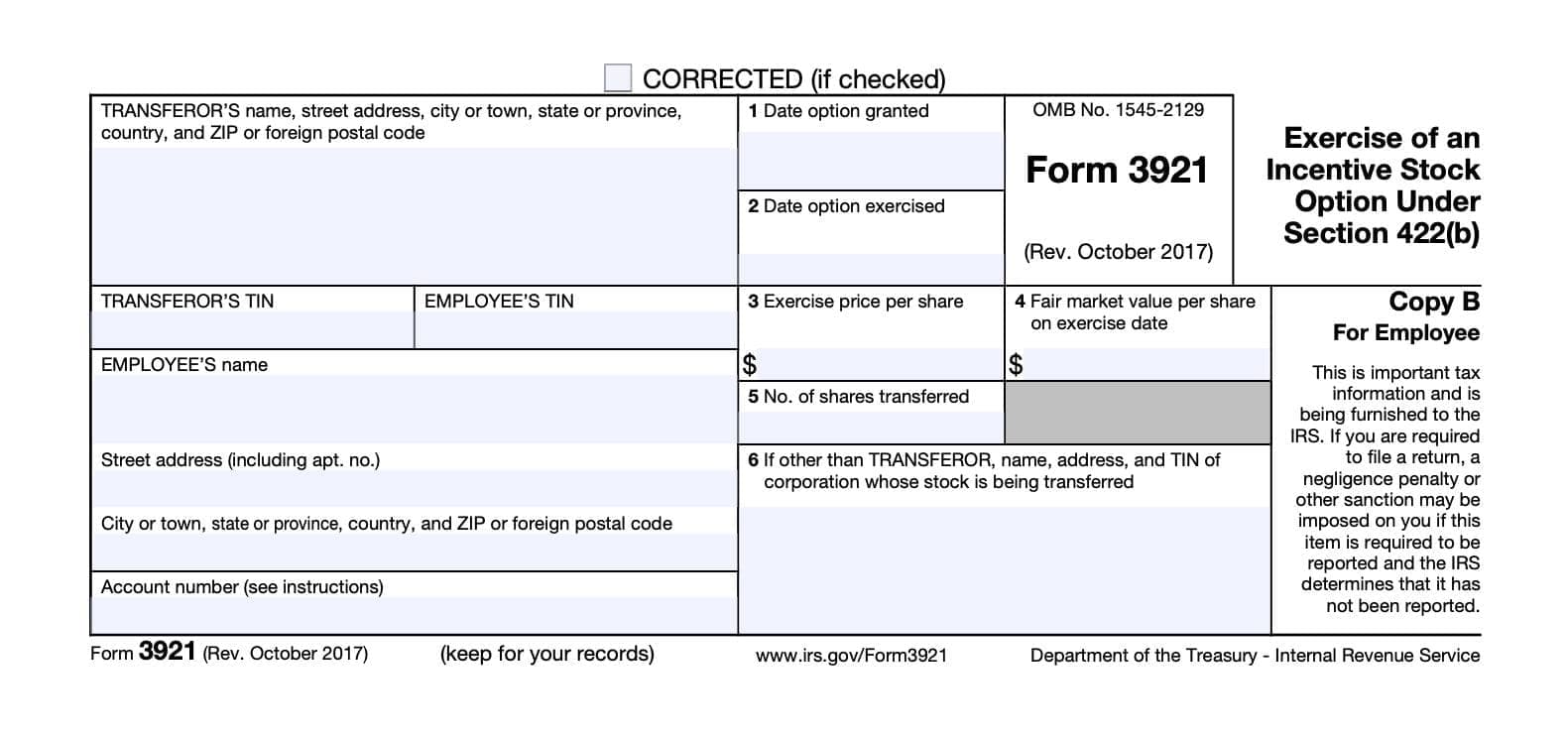 Form 3921