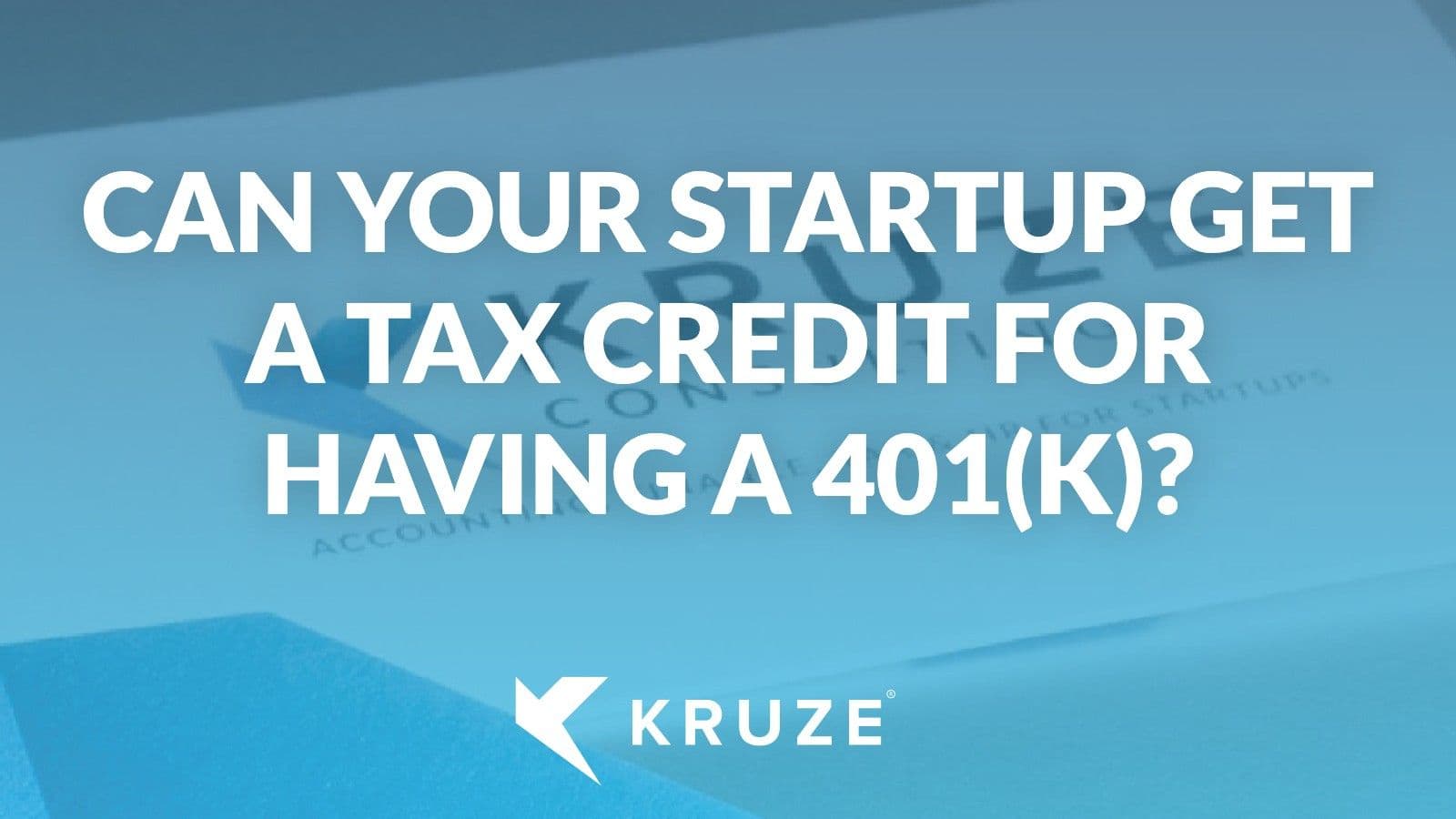 Startup 401(k) Tax Credit
