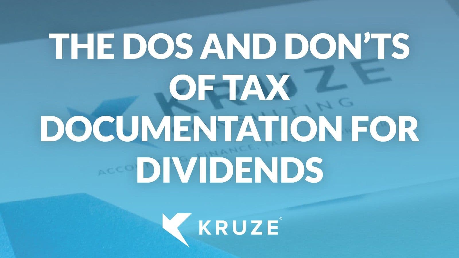 Tax Documentation For Dividends