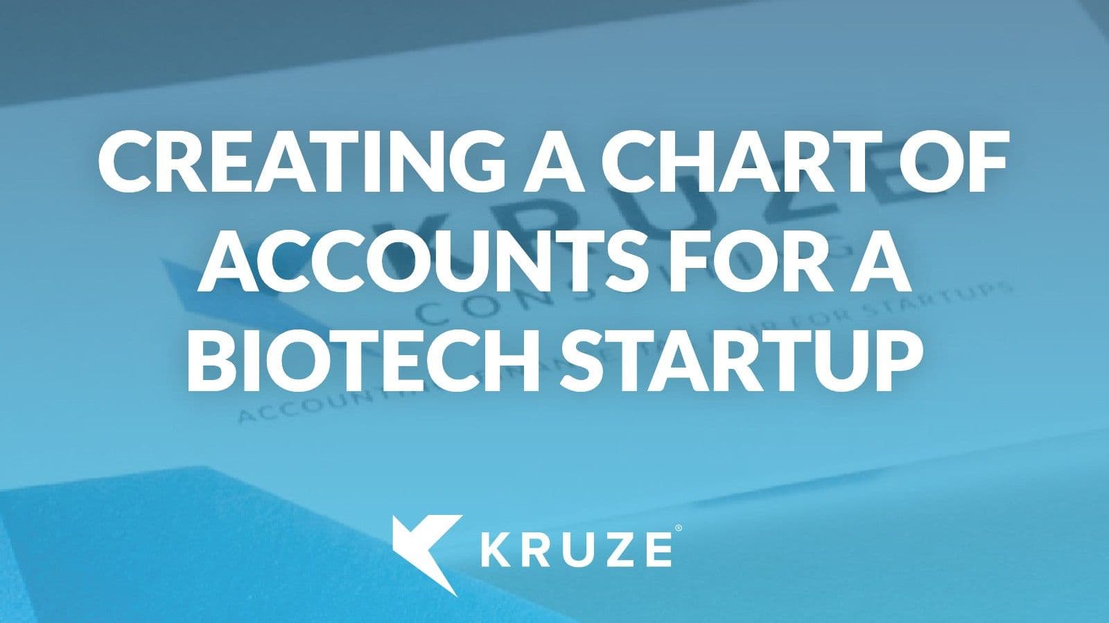 Creating a chart of accounts for a biotech startup