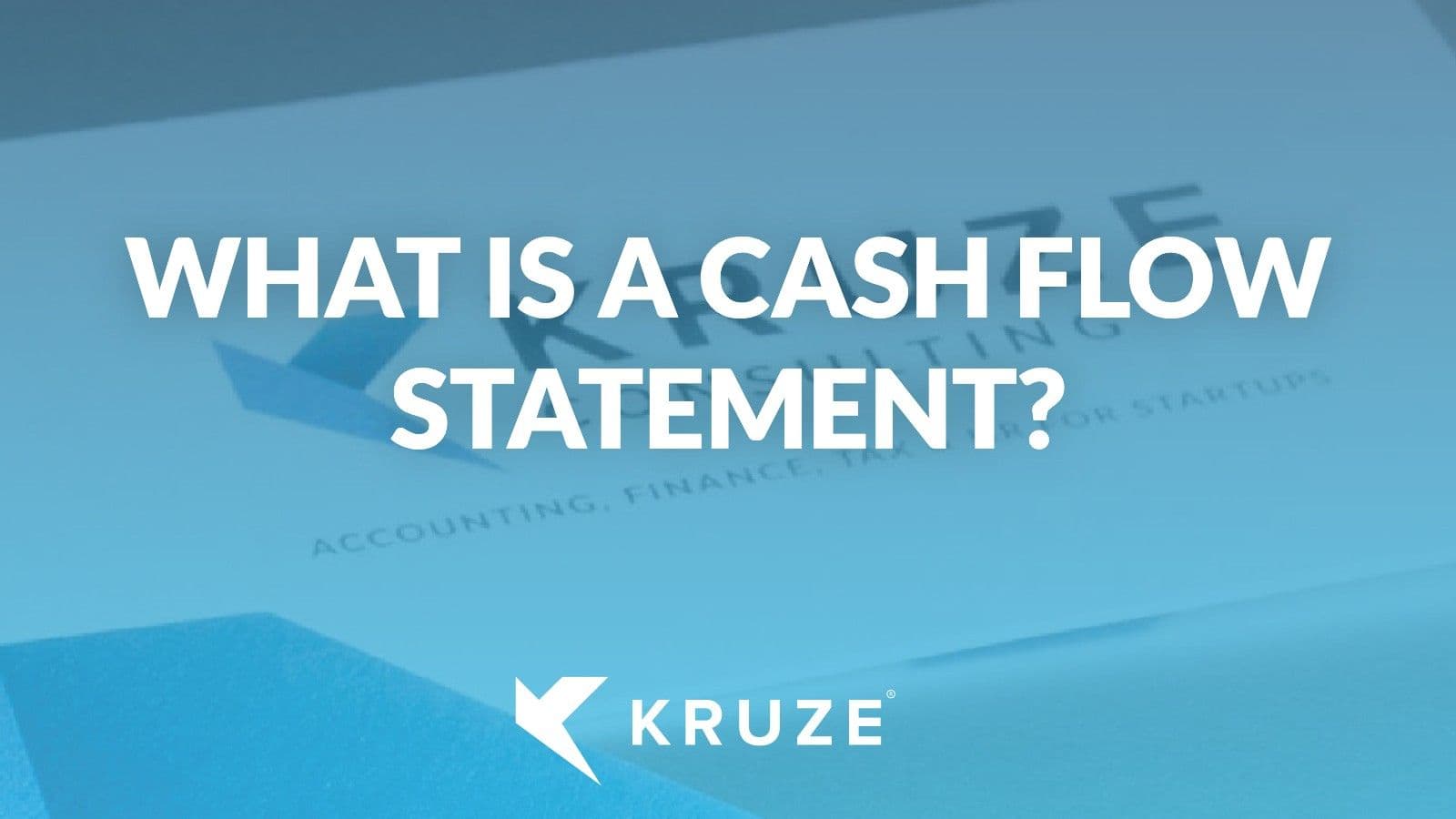 What is a cash flow statement?