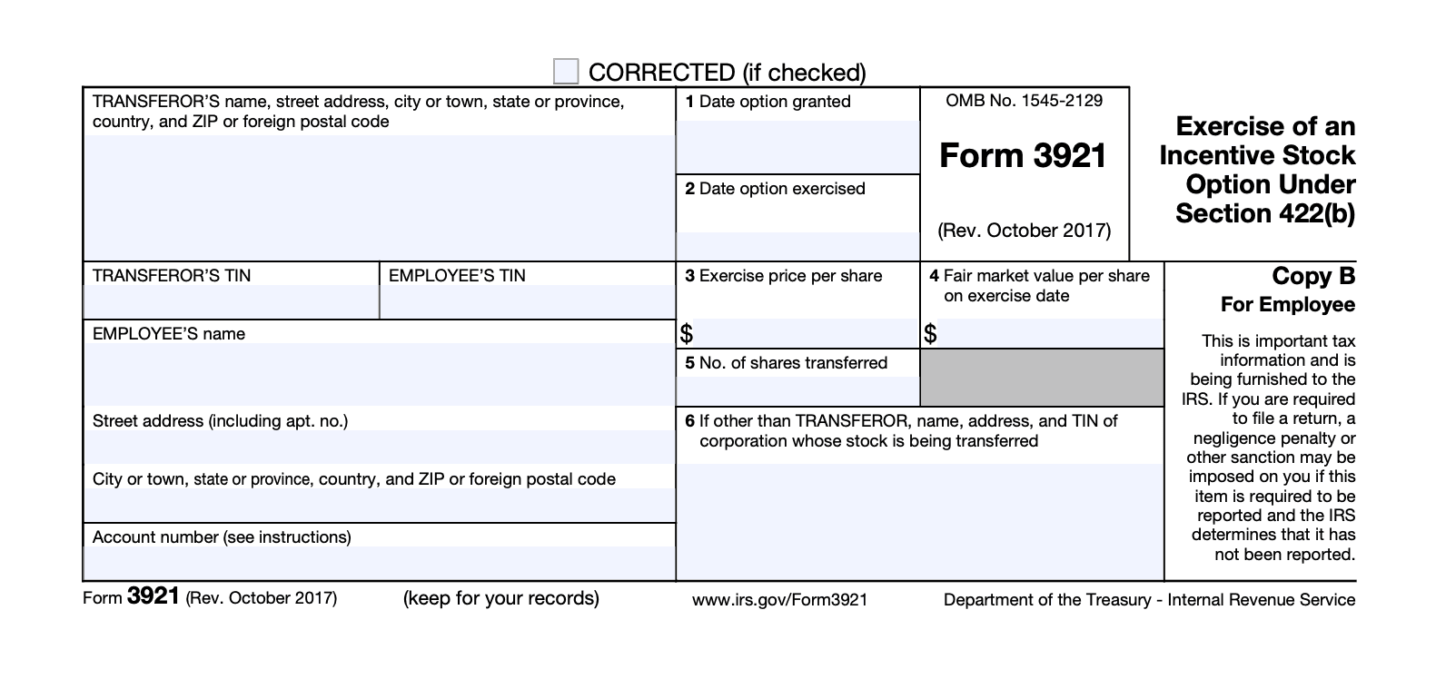form 3921