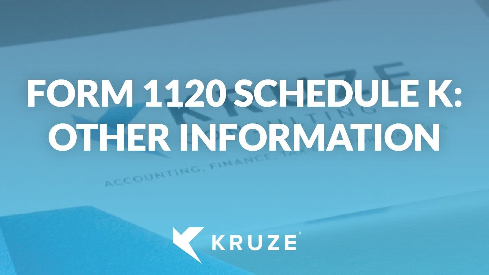 Form 1120 Schedule K